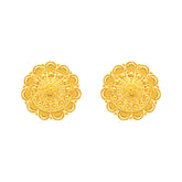 22k Yellow Gold Filigree Medium Earrings with gold weight of 6g